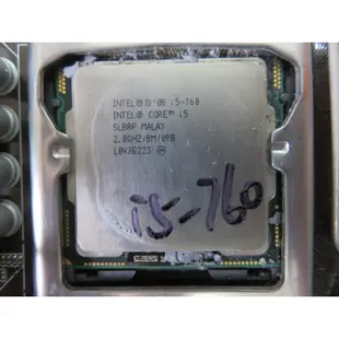 C.I5 /1156CPU-Intel i5-760 2.8G/8M/45奈米/四核心/SLBRP 直購價50