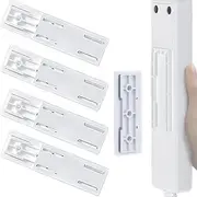 WINOK Power Strip Holder - 4 Pack Self Adhesive Punch-Free Socket Desktop Fixer Wall Mount Surge Protector Bracket Stand for WiFi Router Remote Control - White