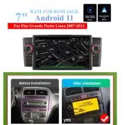 7" Android Stereo Radio GPS HeadUnit For Fiat Grande Punto Linea 07-12 w/Carplay (for: Fiat)
