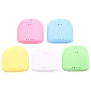 Retainer Case 5Pcs Mouth Guard Case Orthodontic Dental Retainer Box Denture2698