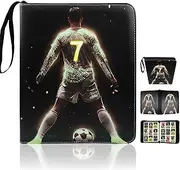 Football card collector album, collecting cards album, football cards, football card collector album, suitable for collection and trade, 100 pages can hold 900 cards.