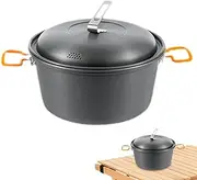 Cookware Pot Camping - 4.5L Portable Steamer Cooking Pot | Non-Stick Lightweight Camp Cookware, Durable Outdoor Steamer Pot for Rice, Buns, Dumplings, and Quick Meals for ULTIMTE Camp Dining