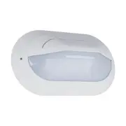 Polyring Oval Eyelid Bunker Light W295mm White Polycarbonate - 18477