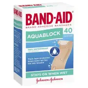 Band-Aid Aquablock Waterproof Sterile Strips X 40