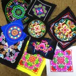 鑫輝中國風小刺繡機繡片少數民族特色工藝DIY輔料服飾包包邊角料