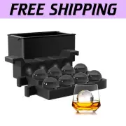 Stylish & Functional Black Ice Ball Maker - Make Perfect Ice for Whiskey Lovers