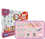 Opilroyn Crystal Glue Painting, Crystal Pendant Kit - Crystal Craft Kit Glue Color Art - Suncatcher Window Art Pendant Painting Kit without Baking for Keychain and Tree Decoration