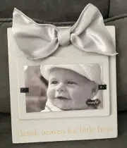 Mud Pie thank heaven for little boys picture frame...NEW