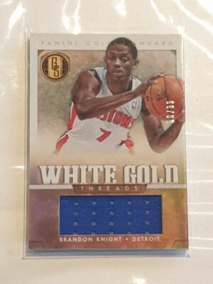 2012-13 PANINI Gold Standard Brandon Knight - White Gold Jersey #ed/99 Pistons