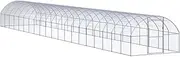 Outdoor Chicken Coop 3x20x2 m Galvanised Steel Hen House Poultry Shelter Garden