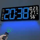 17.3" Large Digital Wall Clock, LED Digital Clock Large Display with Remote C...