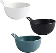 Ciieeo 1pc Ceramic Salad and Dessert Bowl Elegant Food Serving Bowl for Home and Restaurant Use Stylish Black Tableware for Casual Gatherings and Parties
