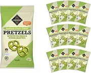 Hugos Chocolate Pistachio Pretzels 140g 12 Pack- Dipped Salty Snack - Chocolate Covered - Bulk Mix - Sweet & Salty Indulgence - Perfect Party Treat