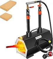 VEVOR Propane Forge Portable, Double Burner Tool and Knife Making, Large Capacity Blacksmith Farrier Forges, Mini Furnace Blacksmithing, Gas Forging Tools and Equipment, Complete Kit