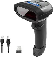 NETUM Wireless Barcode Scanner, 2 in 1 2.4G Wireless & USB Wired 1D Laser Barcode Reader Handheld Bar Code Reader Cordless Rechargeable Bar Code Scanner for Computer MAC Laptop NT-1698W