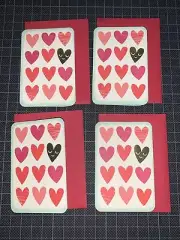 (4) Hallmark There’s Only One You Hearts Just Because Love Valentines Mini Card
