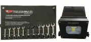 Maxigear MGS7080-BL - Stubby Ratcheting Wrench Set 11 Piece with Bonus Solar Charge Llight