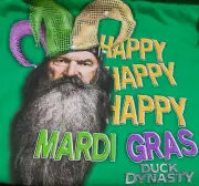 Duck Dynasty T Shirt Happy Happy Happy Mardi Gras New Orleans 2/2021 New Large