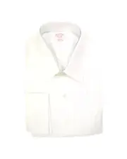 Brooks Brothers Traditional Fit All Cotton 16.5-34 10-Pleat Tuxedo Shirt White