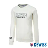 在飛比找PChome24h購物優惠-K-SWISS Sweatshirt 圓領上衣-男-米白