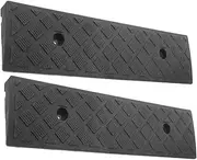 Generic Driveway Ramp for Wheelchair 2pcs Threshold Ramp Portable Plastic Car Curb Ramp for Home Steps