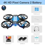 4DRC V8 WIFI FPV Drone Wide Angle HD 4K Camera Height Hold RC Foldable Quadcopte