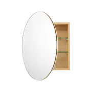 CIBO 600mm Coast Veneer Circle Mirror Cabinet