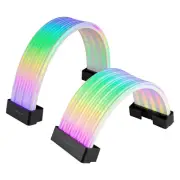TECWARE Flex RGB, PSU Extension Cable Cover Kit, Black RGB (Covers only)