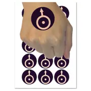 Astronomy Uranus Astrology Planet Symbol Temporary Tattoo Water Resistant Set