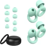 Ear Plugs for Sleeping, 2 Pairs of Reusable Earplugs for Noise Reduction 25Db-30