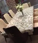 White Agate Dining Table Top, Agate Counter Slab, Handmade Christmas Sale Decors
