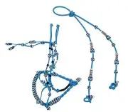 Charro Bosal Cabresto Riendas Blue Charro Halter