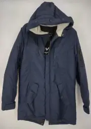 NWT Brave Soul London Women's M Parka Jacket Hooded Lined Zip Snap Front Pockets