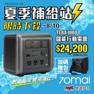 【70mai 70邁】移動式儲能行動電源 贈收納袋(悠遊戶外)