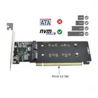 在飛比找蝦皮購物優惠-♙Cablecc M.2 X16 NVME 4盤陣列卡PCI