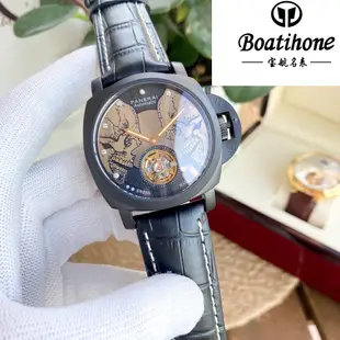 沛納海手錶PANERAI45mm男士運動腕錶全自動機械機芯礦物質防刮鏡面玻璃機械錶沛納海男錶