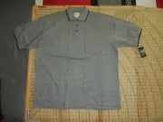 MENS 2XLARGE WHITE/BLACK PEBBLE BEACH COTTON POLO SHIRT - NWT