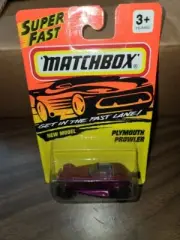MATCHBOX SUPERFAST #34 - BERGUNDY PLYMOUTH PROWLER - MINT ON CARD 1996 NIP