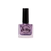 Oh Flossy Childrens Kids Confident Purple Glitter Plant Based Nail Polish
