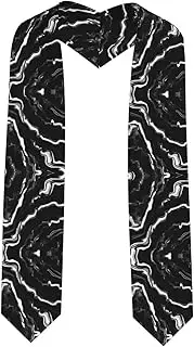 [EdWal] Black white marble print print Graduation Stole and Sash Class for Unisex Adult Honor Stole Honor Stole of 2025