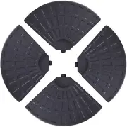 4 Piece Umbrella Base Set Cantilever Offset Parasol Stand Weight Water Sand