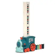 60 Piece Electric Automatic Domino Train Building Blocks Set Blue