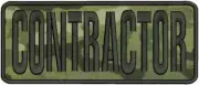Contractor embroidery patch 4x10 inches hook multicam/ black