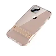 For Iphone 11 Crystal Shockproof Tpu + Pc Case With Holder(Gold)