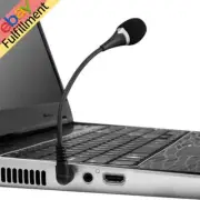 Mini 3.5mm Stereo Mic Audio Microphone For PC Mobile Phone Laptop 16cm long