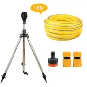 360-Degree Garden Automatic Rotating Sprinkler Stainless Steel Tripod Set Irriga