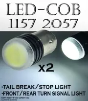 1157 BAY15D COB LED White Replace Rear Side Marker OEM halogen Bulbs 169E (for: Volvo)