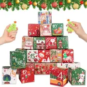 24 Pcs DIY Christmas Advent Calendar Boxes for 2024, 24 Days Countdown Calend...