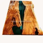 Custom Made Epoxy Resin Dining Table, Kitchen Slab Table, Conference Table Deco