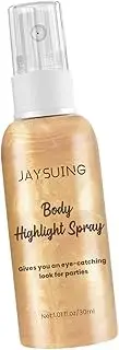 Eigell Body Glitter Spray Travel Size for Women Body Face Hair Quick Dry Highlighter 30ml for Parties Home Party Prom Dresses Dating, gold